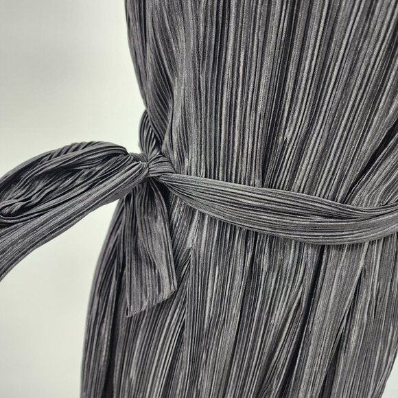 Anne Klein Size 2 Womens Black Pleated Sleeveless Wide Leg Jumpsuit - Picture 9 of 12